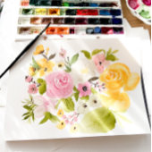 Boho rustieke weide geel roze bruiloft Welkom Poster