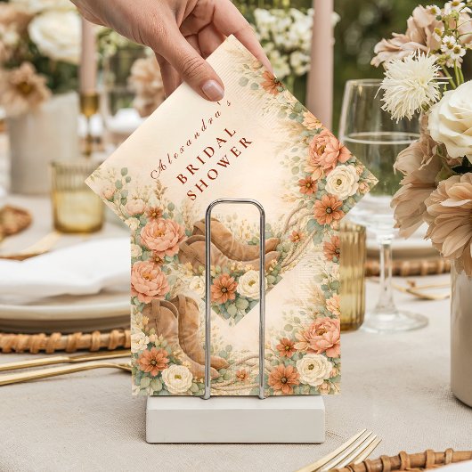 Boho Rustieke Western Bruidsborrel Servet