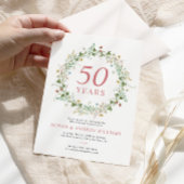 Boho rustieke Wildbloemen 50e bruiloft Jubileum Kaart