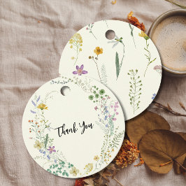 Boho rustieke wilde bloem bedankjes labels