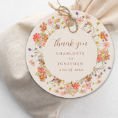 Boho Rustieke Wildflower Bloemen bruiloft Dank u Bedankjes Labels
