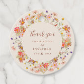 Boho Rustieke Wildflower Bloemen bruiloft Dank u Bedankjes Labels (Voorkant)