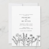 Boho rustieke Wildflower bruiloft repetitie diner Kaart (Voorkant)