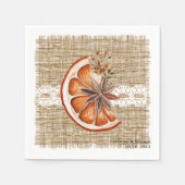 Boho rustieke winter vakantie botanische bruiloft servet (Voorkant)