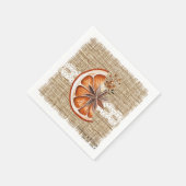 Boho rustieke winter vakantie botanische bruiloft servet (Hoek)