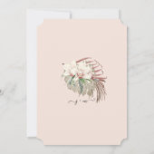 BOHO Rustieke Witte Orchidee Bloemen Tropische Bla Kaart (Achterkant)