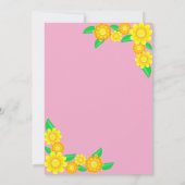 Boho rustieke zonnebloem blozen zomer bloemenbruil kaart (Achterkant)