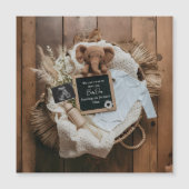 boho rustieke zwangerschapsaankondigingskaart (Voorkant)