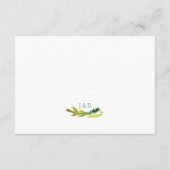 Boho Rustikale Trouwontvangstkaart met Bloemen Informatiekaartje (Achterkant)