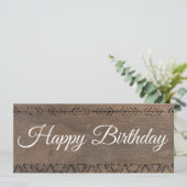 Boho rustische houten cadeaubonvoucher kaart (Staand voorkant)