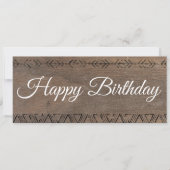 Boho rustische houten cadeaubonvoucher kaart (Voorkant)