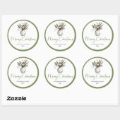 Boho Rustische Kerstboeket Aardse Sticker (Vel)