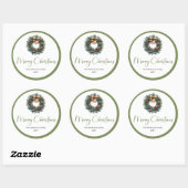 Boho Rustische Kerstkrans Botanische Sticker (Vel)