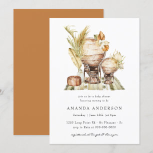 Boho Safari African Gender Neutral Boy Baby shower Kaart