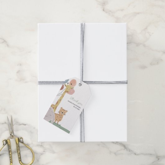 Boho Safari Animal Cadeaulabel (Met Touw)