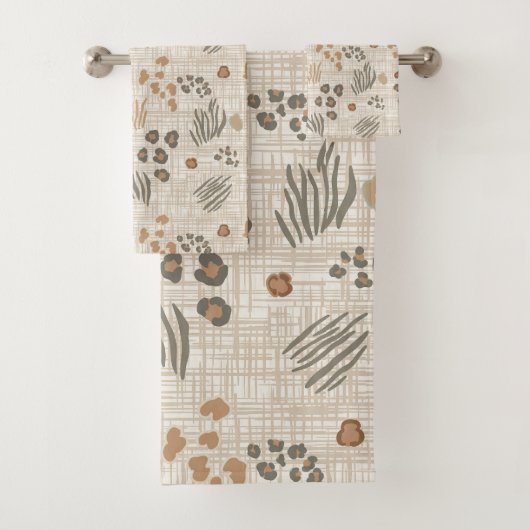 Boho Safari Animal Prints Weave ID1274 Bad Handdoek (Insitu)