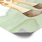 Boho Safari Animals 1st Birthday Paper Poster (Hoek)