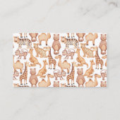 Boho Safari Animals Arch Oerwoud Baby shower Boeke Informatiekaartje (Achterkant)