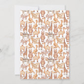 Boho Safari Animals Arch Oerwoud Baby shower Kaart (Achterkant)