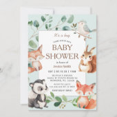 Boho Safari Animals Baby shower uitnodiging (Voorkant)