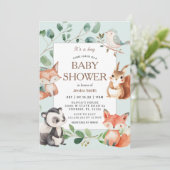 Boho Safari Animals Baby shower uitnodiging (Staand voorkant)