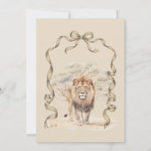 Boho Safari Animals Beige Neutral Baby Shower Kaart (Achterkant)