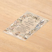 Boho Safari Animals Gender Neutral Baby Shower Acryl Uitnodigingen (Laagn)