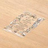 Boho Safari Animals Gender Neutral Baby Shower Acryl Uitnodigingen (Laagn)