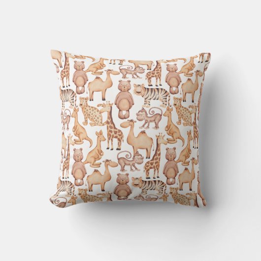 Boho Safari Animals Oerwoud Baby shower Kussen (Voorkant)