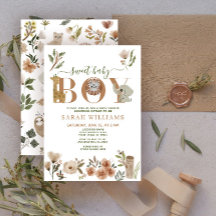 Boho Safari Animals Sweet Baby Boy Baby shower