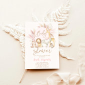 Boho Safari Baby shower Girl Invitation Kaart