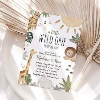 Boho Safari Baby shower Kaart
