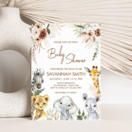Boho Safari Baby shower Kaart