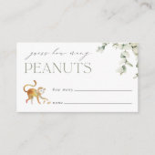 Boho Safari Baby shower Peanut Gissen Spel Kaart (Voorkant)