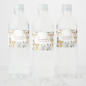 Boho Safari Baby shower Waterfles Etiket (Flessen)