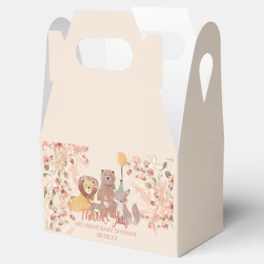 Boho Safari Blush Pink Pampas Grass Dank u Bedankdoosjes (Geopend)