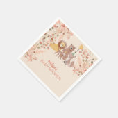 Boho Safari Blush Roze Pampas Gras Personaliseren Servet (Hoek)