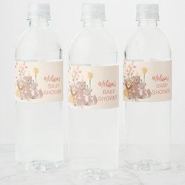 Boho Safari Blush Roze Pampas Gras Waterfles Etiket