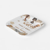 Boho Safari Dier Wild Een Baby shower Papieren Bordje (Gebogen)