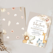 Boho Safari Dieren Baby shower Kaart