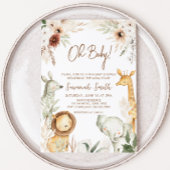 Boho Safari Dieren Baby shower Kaart
