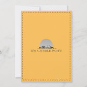 Boho Safari Dieren Jong Wild & Drie Verjaardag Kaart (Achterkant)