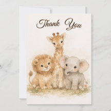 Boho Safari Dieren Leeuw Giraffe Olifant Neutraal