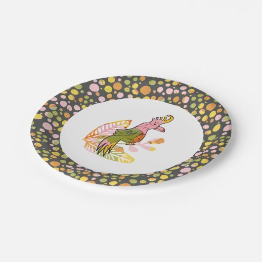 Boho Safari Dierenvogel Teen Tween Verjaardagsfees Papieren Bordje (Gekanteld)