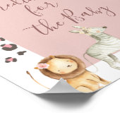 Boho Safari Dierenvoorspellingen voor baby Poster (Hoek)