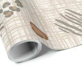 Boho Safari Dierprinten Weefsel ID1274 Cadeaupapier (Rol Hoek)