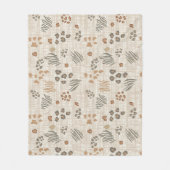 Boho Safari Dierprinten Weefsel ID1274 Fleece Deken (Voorkant)