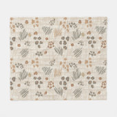 Boho Safari Dierprinten Weefsel ID1274 Fleece Deken (Voorkant (Horizontaal))