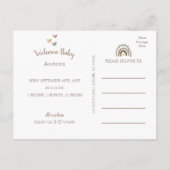 Boho Safari Foto Geboorteaankondiging Briefkaart (Achterkant)