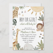 Boho Safari Geslacht Onthullen Partij Kaart (Voorkant)